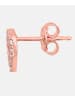 Vanlere Ohrstecker aus 375 Roségold mit Zirkonia Herz-Design in Roségold