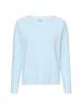 Camel Active Strickpullover mit Rundhalsausschnitt in Hellblau