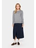 SAINT TROPEZ Strickpullover MilaSZ Gerade Passform in Mist Grey Melange