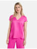 TAIFUN Bluse Kurzarm in Magenta