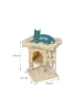 relaxdays Kratzbaum in Beige - (B)52,5 x (H)60 x (T)41 cm