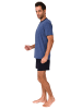 NORMANN Shorty Pyjama kurzarm Rundhalsschnitt - 65114 in marine