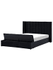 Beliani Doppelbett NOYERS in Schwarz - (W) 210 x (H) 132 x (L) 247 cm