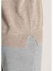 MADELEINE Casual Strickpullover mit V-Ausschnitt in beige / melange