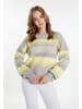 IZIA Damen Pullover in Grau Mehrfarbig