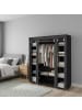 SONGMICS Kleiderschrank Rylan in Schwarz - (B)45 x (H)175 x (T)150 cm