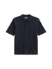 Marc O'Polo Kurzarm-Feinstrickshirt DFB Travel Collection in Deep Night Blue