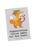 Mr. & Mrs. Panda Postkarte Bogenschützen Fokussierung mit Spruch in Grau Pastell