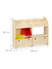 relaxdays Kinderregal in Holzfarben - (B)108 x (H)88 x (T)29 cm