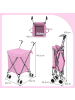 COSTWAY Einkaufstrolley 90 L in Rosa