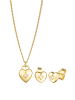 Elli DIAMONDS  Schmuckset 375 Gelbgold Diamant, Herz, Schmuckset in Gold