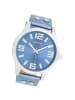 Oozoo Analog-Armbanduhr Oozoo Timepieces blau extra groß (ca. 46mm)
