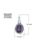 mantraroma 925er Silber - Ketten (L) 21 x (B) 24 mm mit Amethyst facettiert