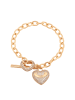faina Women Cable Chain Link Bracelet in Rose Gold