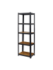 relaxdays Schwerlastregal in Schwarz/Braun - (B)60 x (H)200 x (T)60 cm