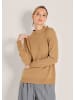 MADELEINE Eleganter Strickpullover mit Stehkragen in caramel