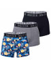 HOM Boxershort 3er Pack in Schwarz/Blau/Grau