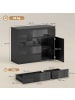 HOMCOM Sideboard-100L x 40B x 80H cm-Schwarz