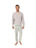 NORMANN Frottee Pyjama Schlafanzug lang Bündchen grossen n - 44159 in Grau