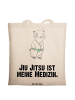 Mr. & Mrs. Panda Stofftasche Panda Jiu Jitsu mit Spruch in Creme