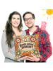 Mr. & Mrs. Panda Kissen Blumenmuster Retro Design mit Spruch in Weiß