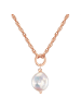 Lulu & Jane Halskette Metall-Legierung Süßwasser-Zuchtperle in roségold