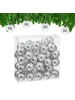 relaxdays 50-tlg. Weihnachtskugeln Set in Silber