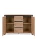 CALICOSY Sideboard DENVER in Eichenholz / Grau - (W) 120  x (H) 88  x (L) 40  cm