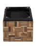 Beliani Couchtisch GAMETI in Braun - (W) 45 x (H) 40 x (L) 45 cm