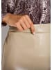 MADELEINE Eleganter Rock aus Leder-Imitat in beige / bleigrau