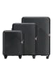 Wittchen 3-pcs polycarbonate suitcase set (H) 77 x (B) 53 x (T) 29 cm in Schwarz