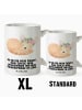 Mr. & Mrs. Panda Kaffeebecher Wüstenfuchs Blumen mit Spruch in Weiß