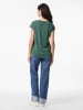 Pieces T-Shirt mit V-Ausschnitt in Trekking Green