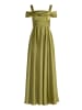 Vera Mont Abendkleid schulterfrei in Shiny Olive