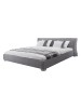 Beliani Doppelbett PARIS in Grau/Silber - (W) 175 x (H) 83 x (L) 228 cm