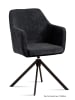 58 aufm Kessel ARMLEHNSTUHL drehbar (2er-Set) Denice 57x87x60 Schwarz/Anthrazit