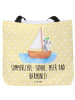 Mr. & Mrs. Panda Shopper Tasche Sommerliebe mit Spruch in Gelb Pastell