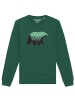 wat? Apparel Sweatshirt Waldbär in Bottle Green