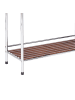 Beliani Handtuchständer MURIVA in Silber/Braun - (W) 72 x (H) 85 x (L) 27 cm