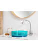 Beliani Waschbecken TOLOSA in Blau - (W) 36 x (H) 10 x (L) 36 cm