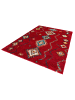 Mint Rugs Hochflor Teppich Geometric rot