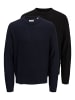 Jack & Jones 2er-Pack Strickpullover in Sky Captain