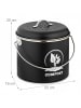 relaxdays Küchen-Komposteimer in Schwarz - 3,5 Liter
