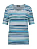 GOLDNER Blusenshirt im Streifen-Look in blau / mint / weiß / gemustert