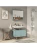 home24 home24 Waschbeckenunterschrank aus Holzwerkstoff und teilmassivem Holz im skandinavischen Stil in Mint