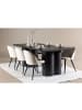 ebuy24 Essgruppe Olivia (7-teilig) Schwarz 100 x 210 cm