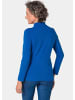 GOLDNER Langarm Stehkragenshirt Baumwollmix in royalblau