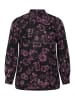 KAFFE curve Bluse langarm KCami Regular fit in Black Tulipwood Rose