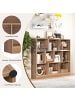 COSTWAY Bücherregal mit 10 Fächern 120 x 24 x 104 cm in Hellbraun