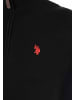 U.S. Polo Assn. Stehkragenpullover USKnooxx – Herren Half-Zip Strickpullover in Schwarz-Rot